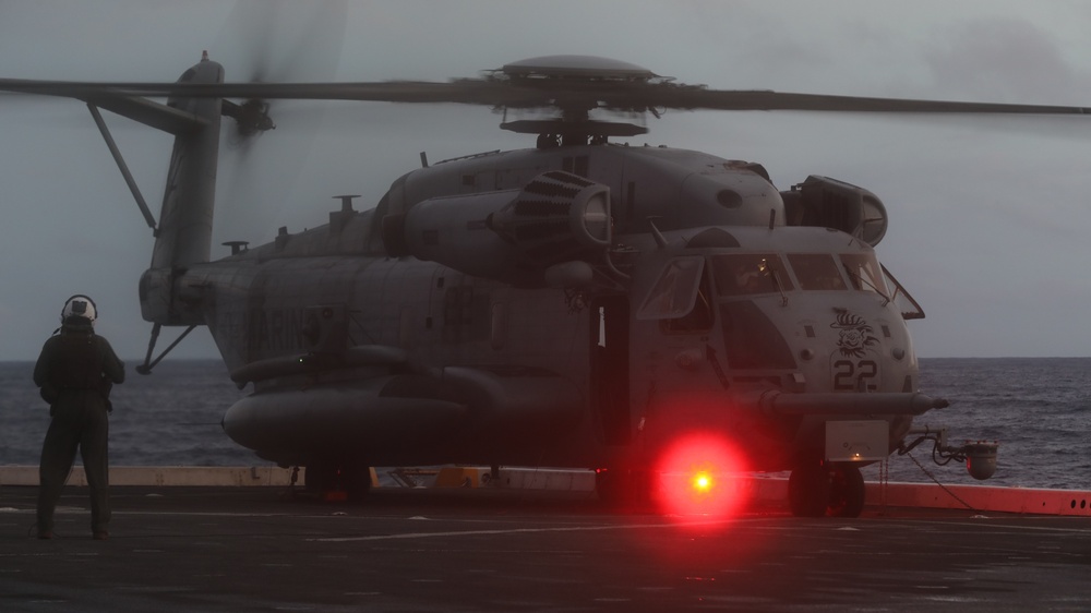 U.S. Marines and Sailors Conduct Flight Ops Aboard USS John P. Murtha