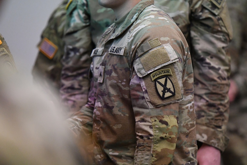 10th Mountain Division patching ceremony instills sense of pride, history in Soldiers