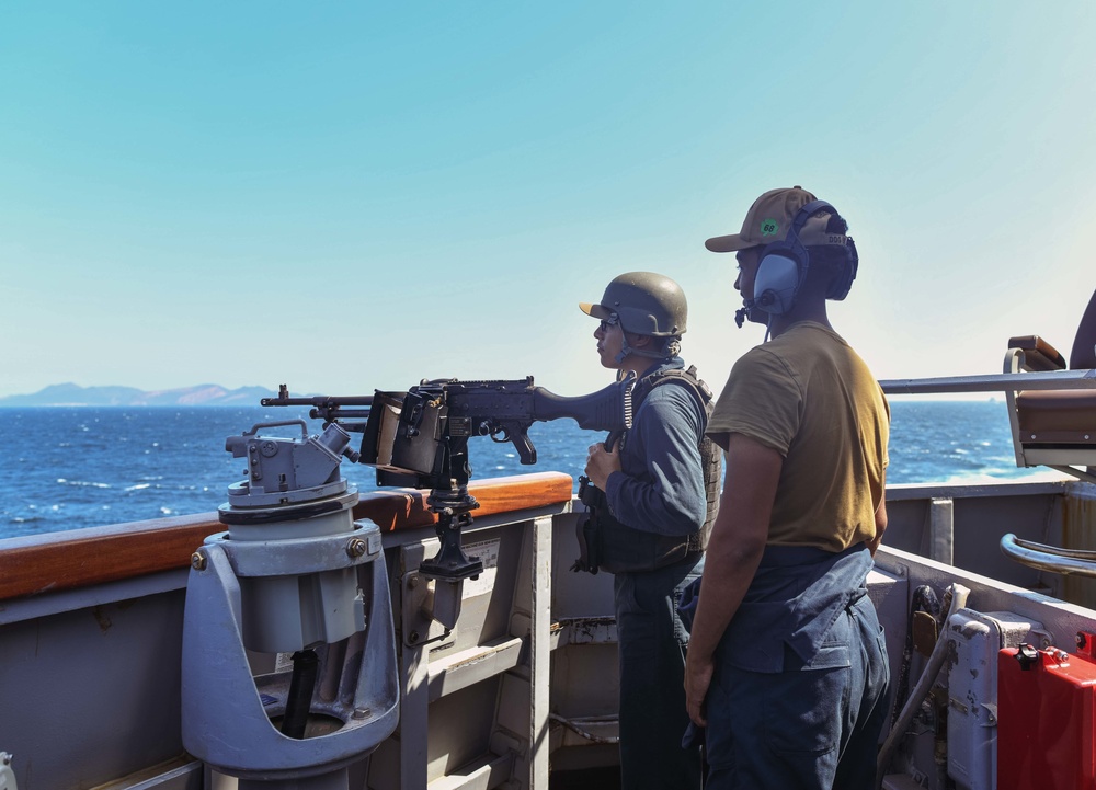 USS The Sullivans transits the Bab al-Mandeb