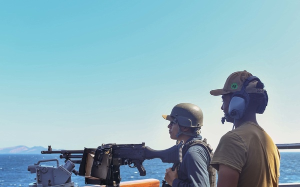 USS The Sullivans transits the Bab al-Mandeb