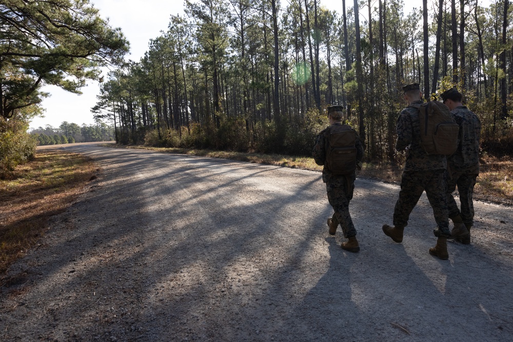 U.S. Marines Complete Land Navigation for Littoral Engineer Reconnaissance Team Screening