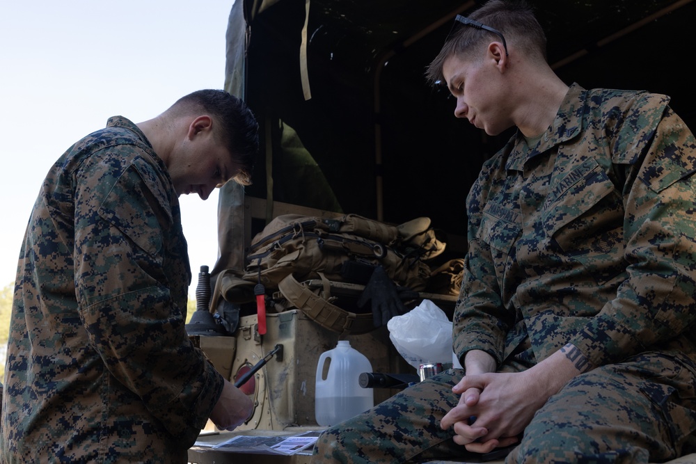 U.S. Marines Complete Land Navigation for Littoral Engineer Reconnaissance Team Screening