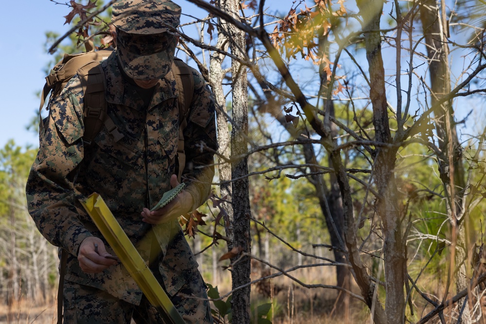 U.S. Marines Complete Land Navigation for Littoral Engineer Reconnaissance Team Screening