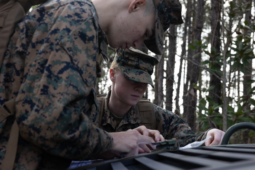 U.S. Marines Complete Land Navigation for Littoral Engineer Reconnaissance Team Screening