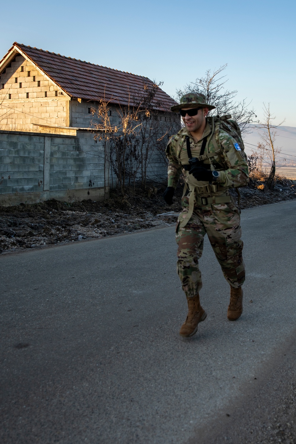 KFOR RC-East Soldiers participate in DANCON Ruck March