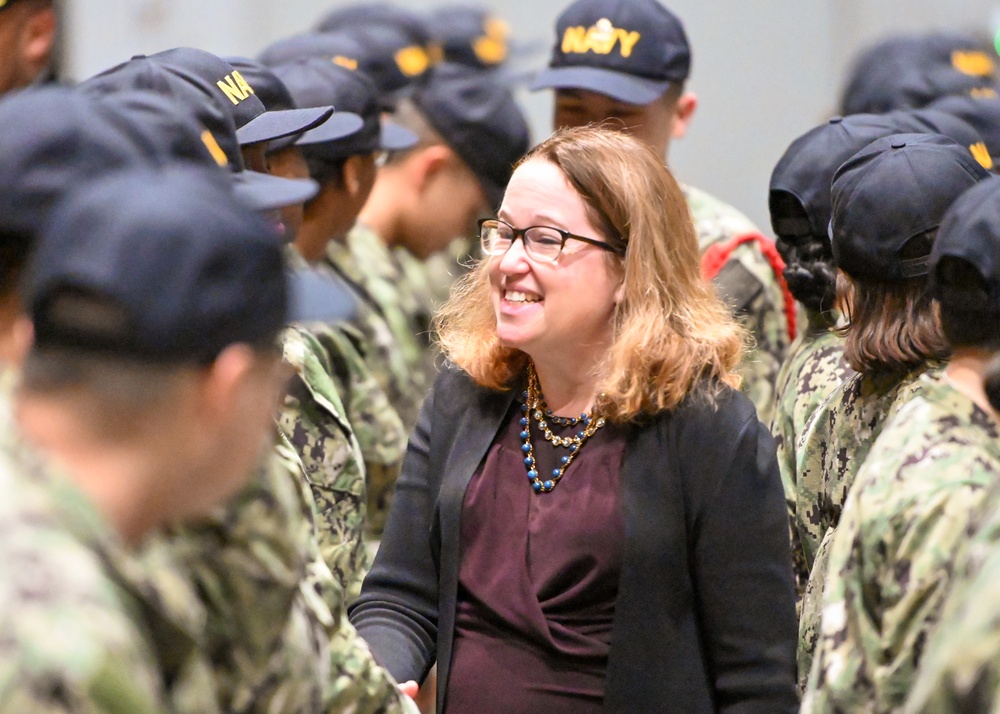 USNCC President Visits Navy RTC as Reviewing Officer