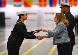 USNCC President Visits Navy RTC as Reviewing Officer