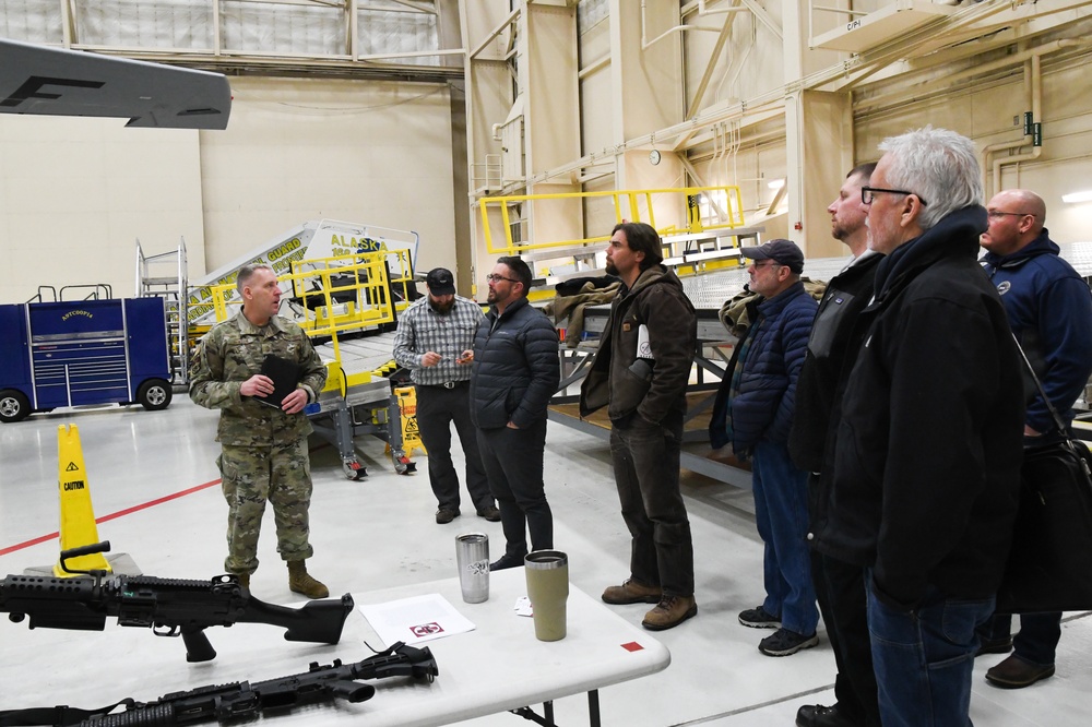 Alaska Civic Leaders Labor Union Representatives tour 168th Wing