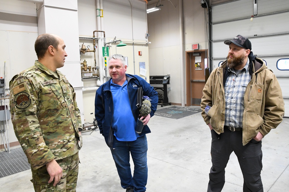 Alaska Civic Leaders Labor Union Representatives tour 168th Wing