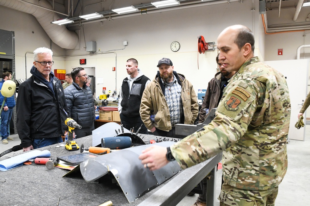 Alaska Civic Leaders Labor Union Representatives tour 168th Wing