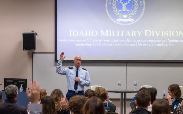 Brig. Gen. Timothy Donnellan speaks to community leaders