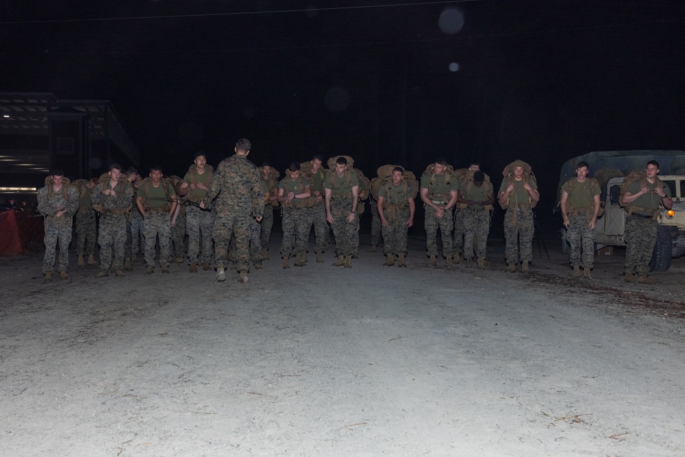 U.S. Marines Complete a Six-mile Ruck Run for a Littoral Engineer Reconnaissance Team Screening