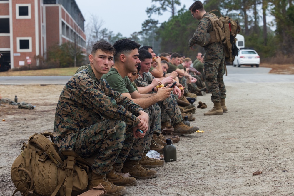 U.S. Marines Complete a Six-mile Ruck Run for a Littoral Engineer Reconnaissance Team Screening