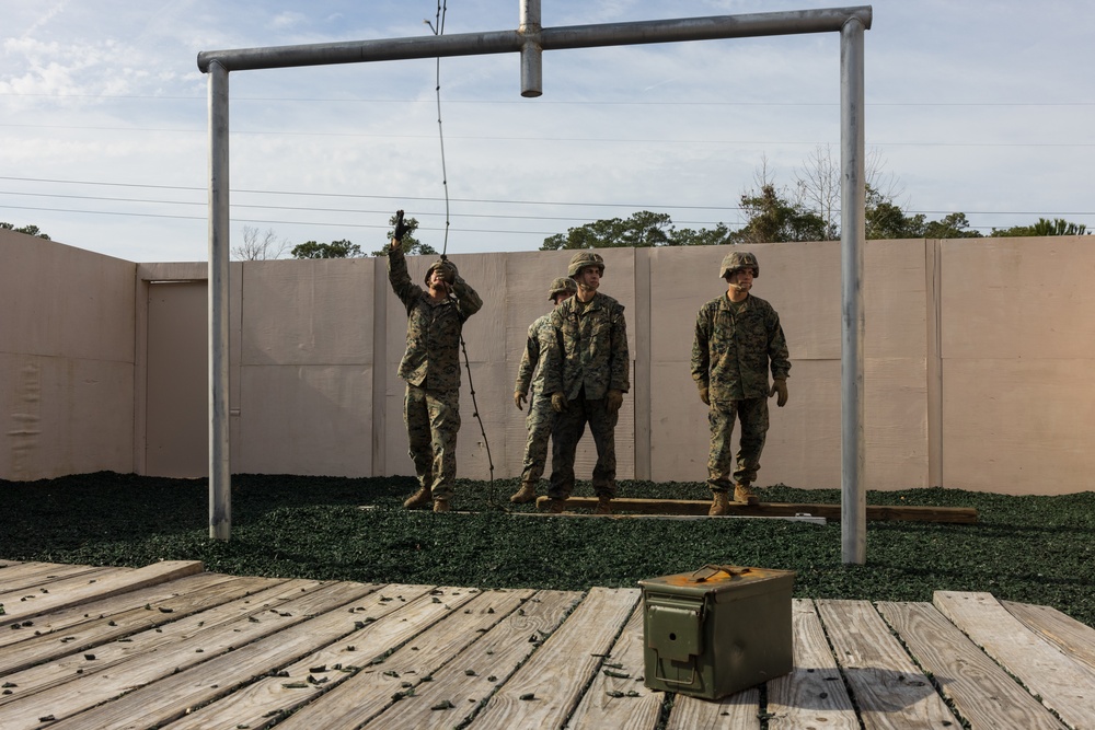 U.S. Marines Participate in a Leadership Course during a Littoral Engineer Reconnaissance Team Screening