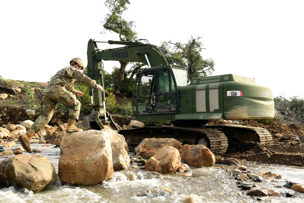 649th Engineer Company reroutes water flow in Montecito