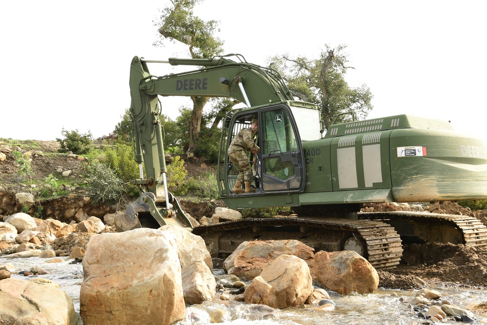 649th Engineer Company reroutes water flow in Montecito