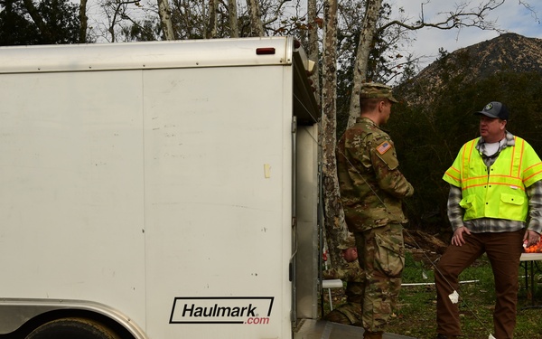 649th Engineer Company reroutes water flow in Montecito