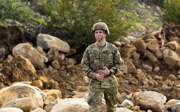 649th Engineer Company reroutes water flow in Montecito