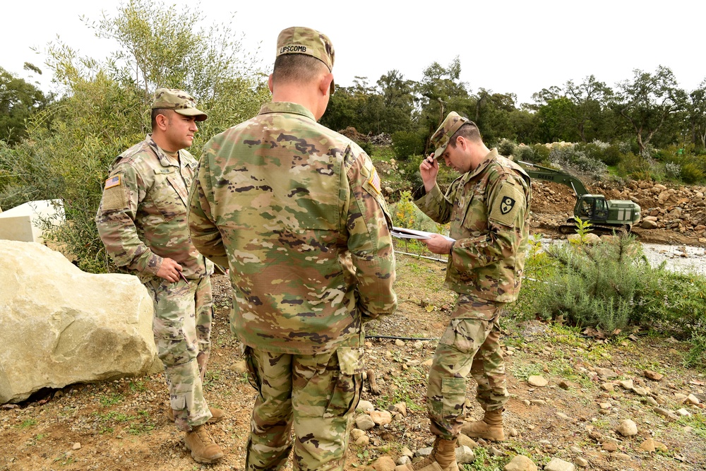 649th Engineer Company reroutes water flow in Montecito