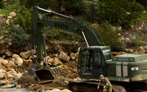 649th Engineer Company reroutes water flow in Montecito