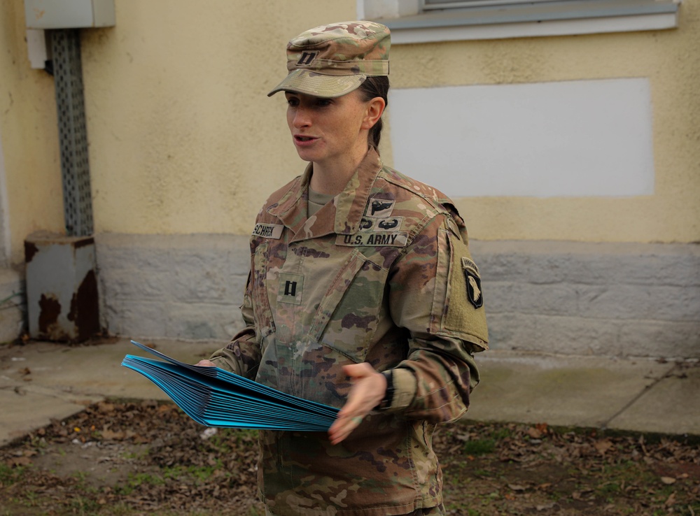 U.S. Army Soldiers Norwegian Ruck March Ceremony