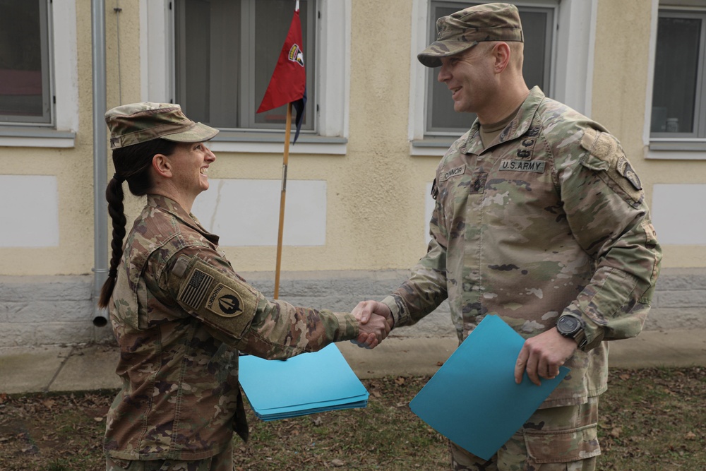 U.S. Army Soldiers Norwegian Ruck March Ceremony