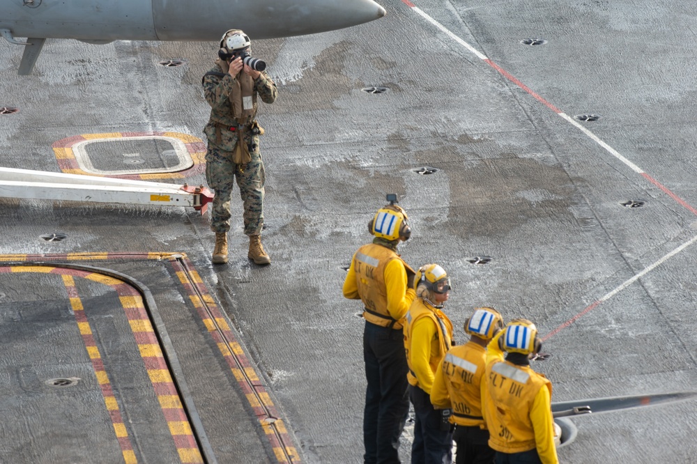 U.S. Marine Photographs Flight Deck