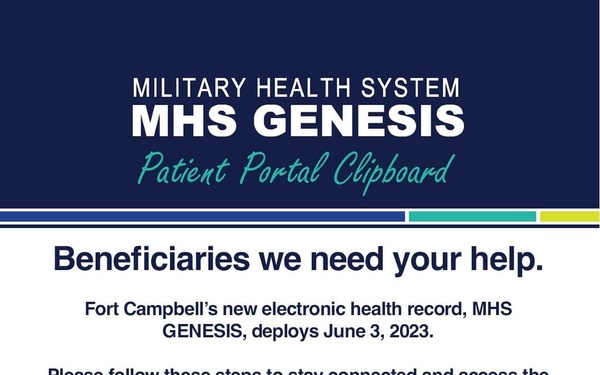 MHS GENESIS Patient Portal Clipboard