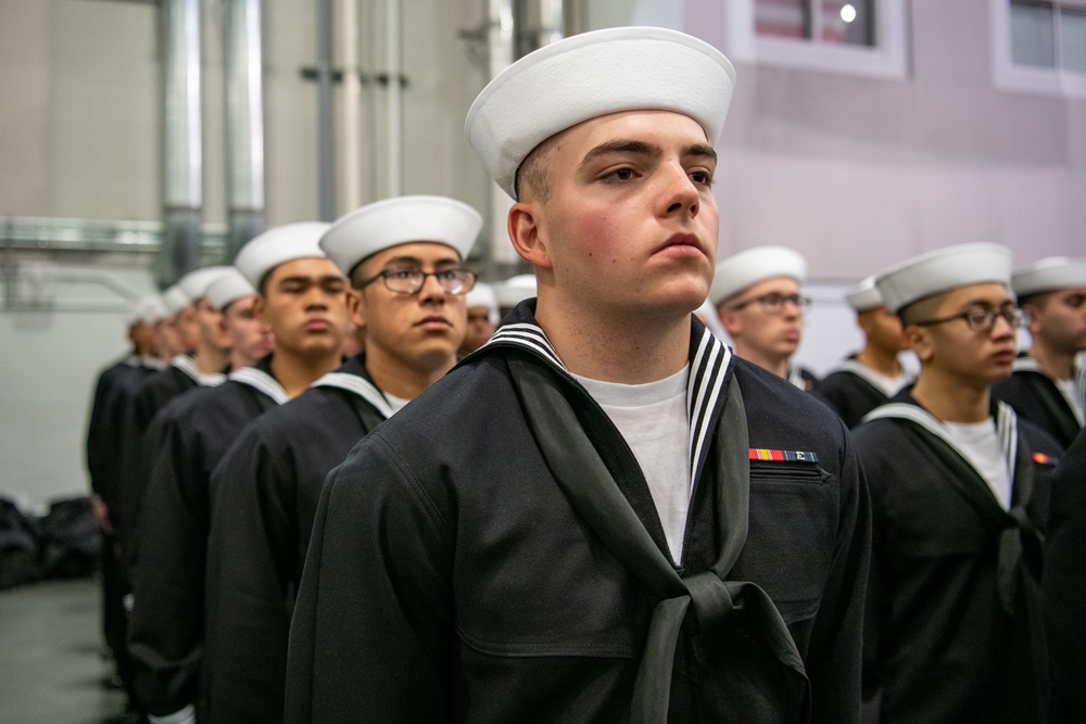 Pass-in-Review at US Navy Recruit Training Command