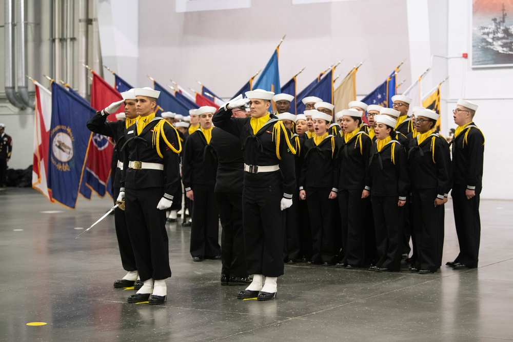 Pass-in-Review at US Navy Recruit Training Command