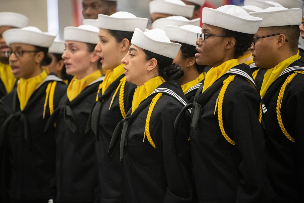 Pass-in-Review at US Navy Recruit Training Command