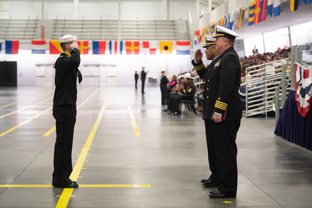 Pass-in-Review at US Navy Recruit Training Command