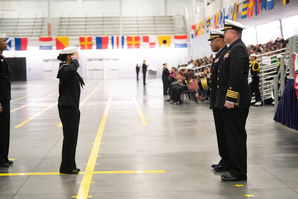 Pass-in-Review at US Navy Recruit Training Command