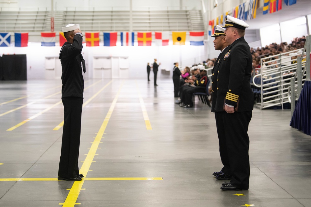 Pass-in-Review at US Navy Recruit Training Command