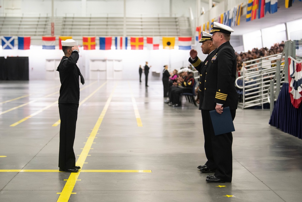 Pass-in-Review at US Navy Recruit Training Command