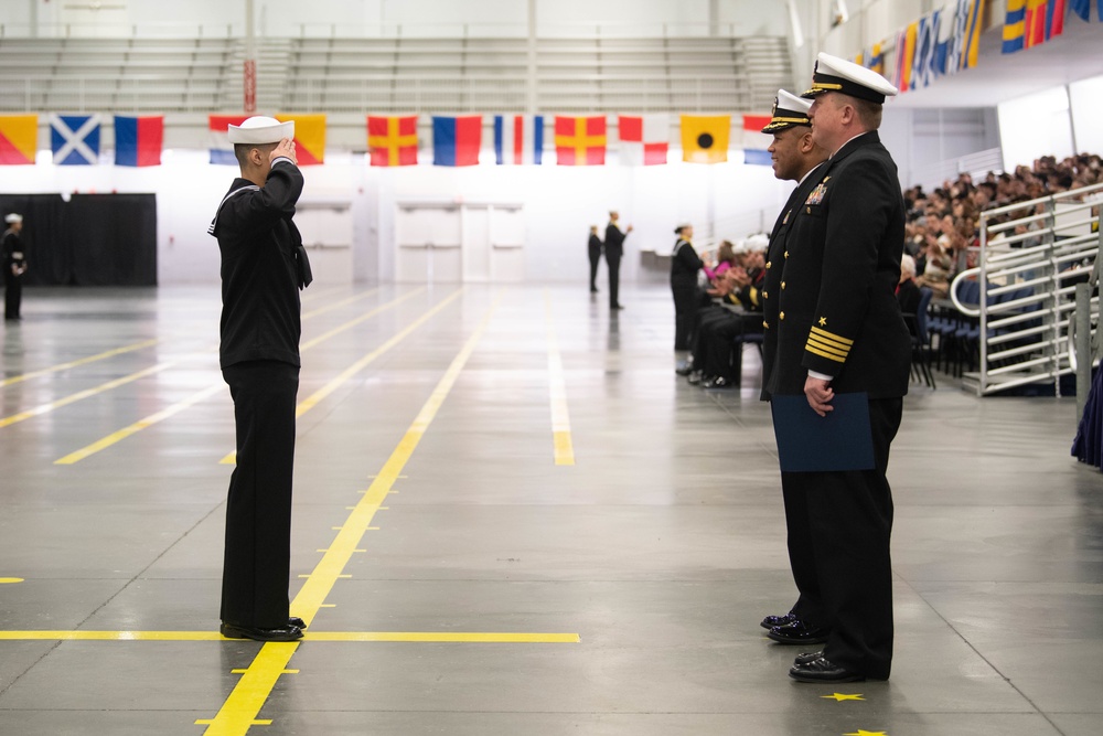 Pass-in-Review at US Navy Recruit Training Command