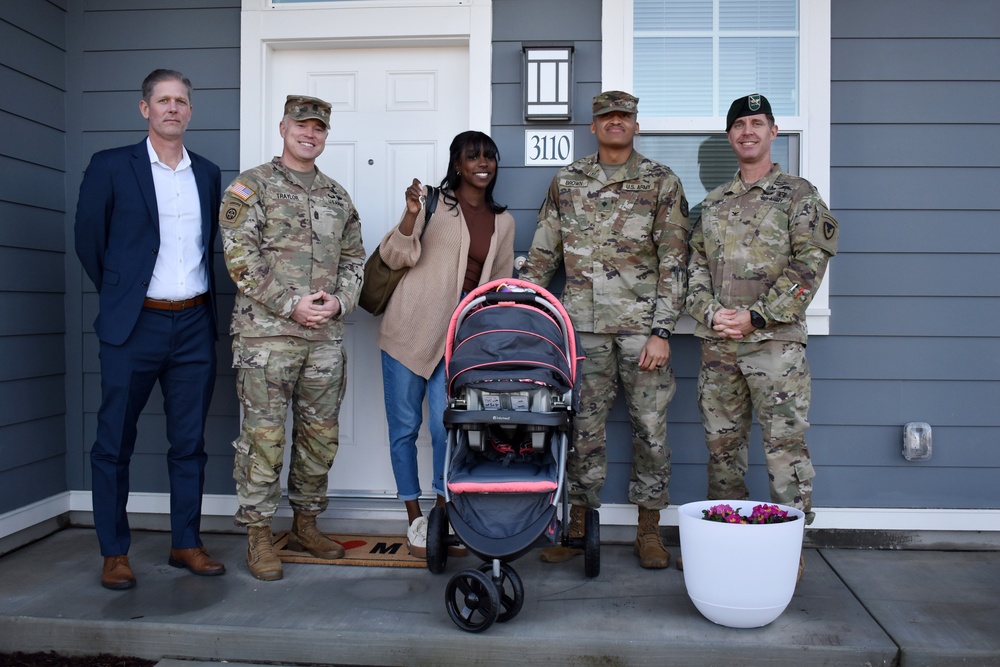 Presidio of Monterey hands over first keys to home in new, energy-efficient family housing area