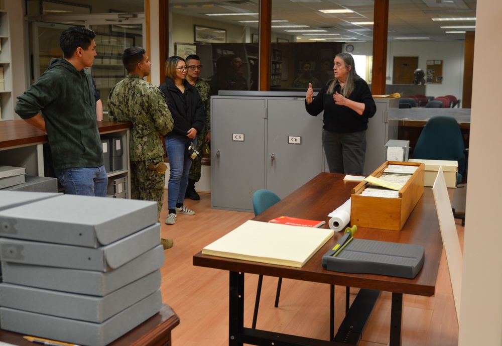 USS Gerald R. Ford (CVN 78) Sailors tour Museum Collections Facility onboard Naval Station Norfolk