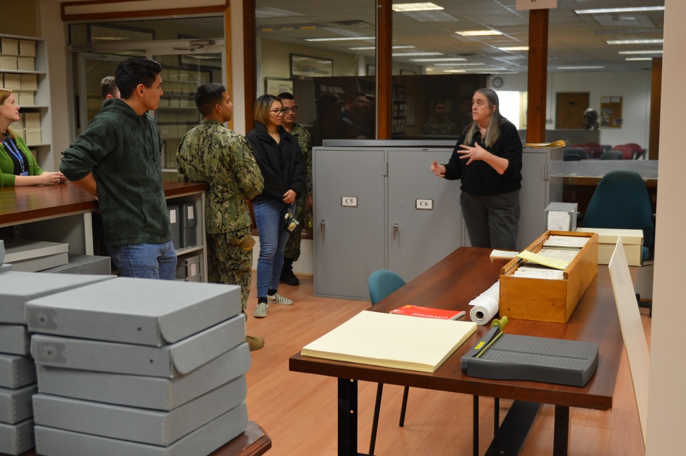 USS Gerald R. Ford (CVN 78) Sailors tour Museum Collections Facility onboard Naval Station Norfolk