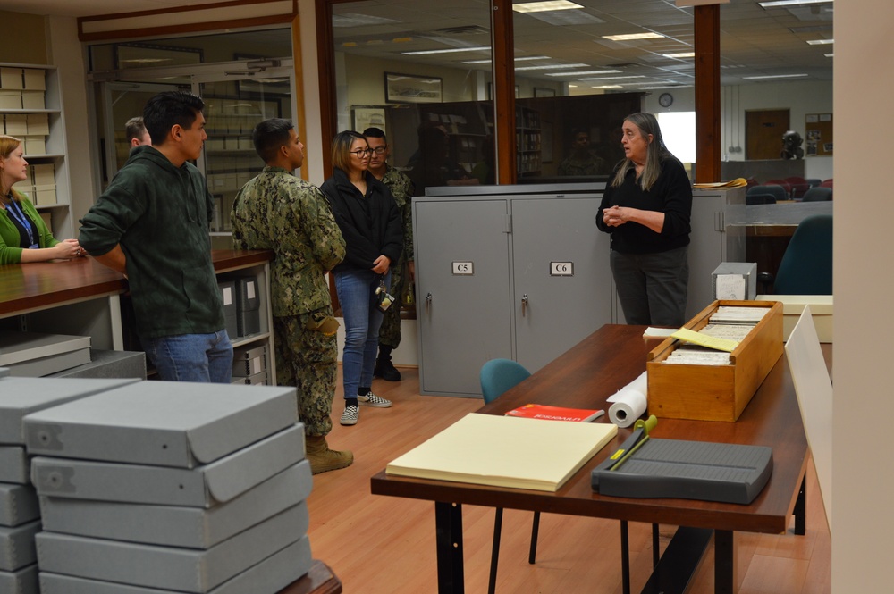 USS Gerald R. Ford (CVN 78) Sailors tour Museum Collections Facility onboard Naval Station Norfolk