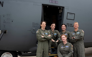 The 130th Airlift Wing's first all-female aircrew took flight from Yeager Field