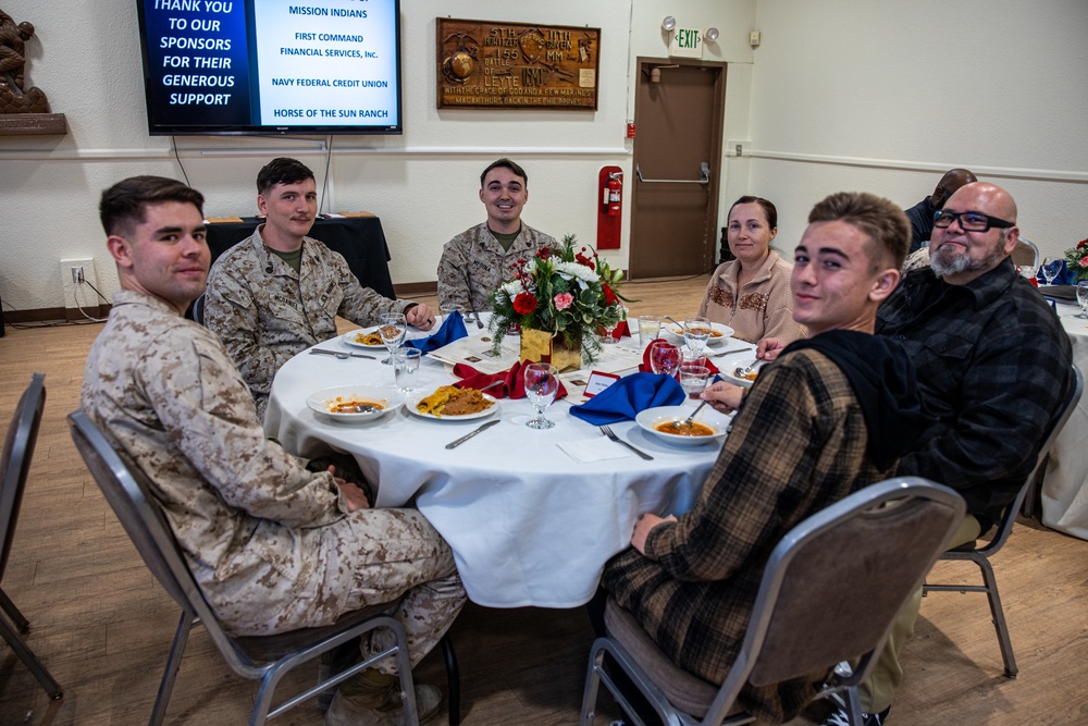 NCO, Marine of the Quarter celebrate their achievement with an Armed Services YMCA sponsored luncheon