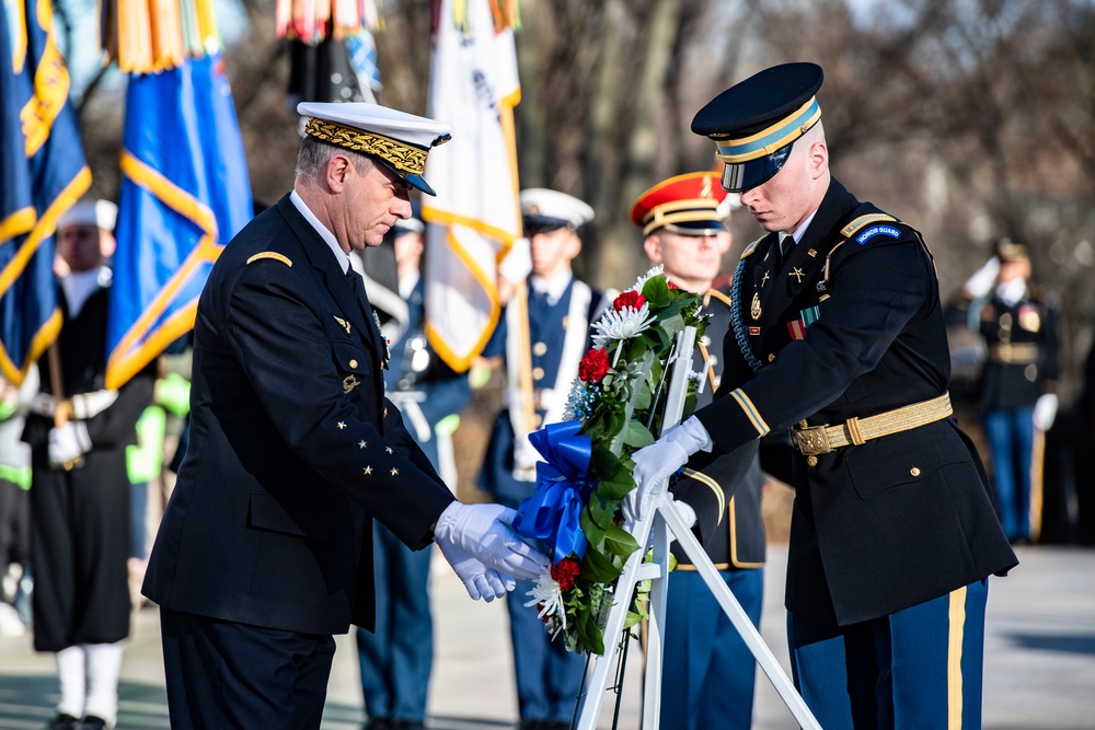 France Vice Chief of Defense Gen. Eric Autellet Participates in an Armed Forces Full Honors Wreath-Laying Ceremony at the Tomb of the Unknown Soldier