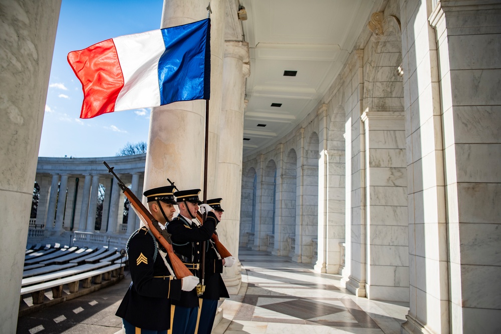 France Vice Chief of Defense Gen. Eric Autellet Participates in an Armed Forces Full Honors Wreath-Laying Ceremony at the Tomb of the Unknown Soldier