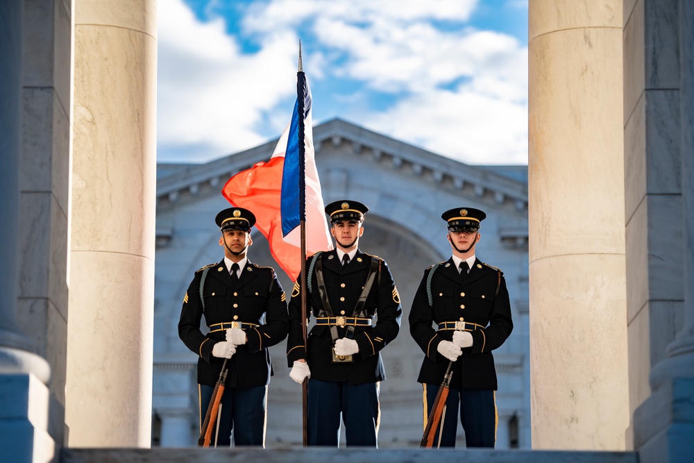 France Vice Chief of Defense Gen. Eric Autellet Participates in an Armed Forces Full Honors Wreath-Laying Ceremony at the Tomb of the Unknown Soldier