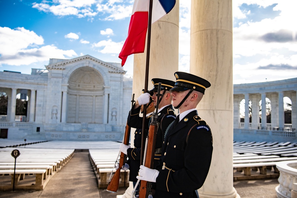 France Vice Chief of Defense Gen. Eric Autellet Participates in an Armed Forces Full Honors Wreath-Laying Ceremony at the Tomb of the Unknown Soldier