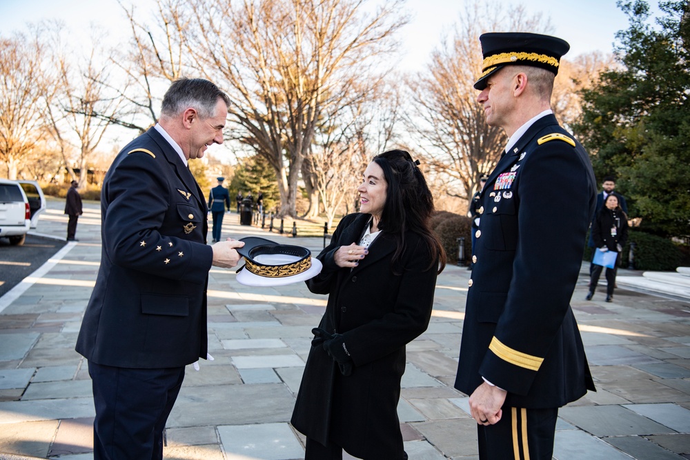 France Vice Chief of Defense Gen. Eric Autellet Participates in an Armed Forces Full Honors Wreath-Laying Ceremony at the Tomb of the Unknown Soldier