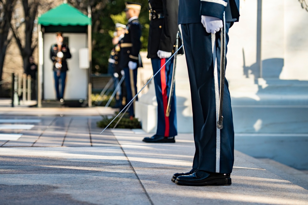 France Vice Chief of Defense Gen. Eric Autellet Participates in an Armed Forces Full Honors Wreath-Laying Ceremony at the Tomb of the Unknown Soldier