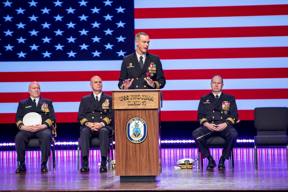 USS IWO JIMA CHANGE OF COMMAND