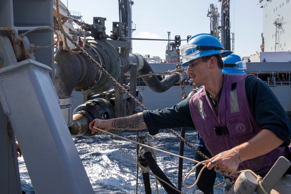 Decatur Replenishment-at-Sea with USNS Big Horn